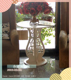 特价欧式田园卧室客厅休闲镂空小圆桌茶几韩式组合杂志咖啡桌花架