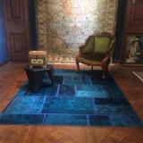 伊朗进口手工打结羊毛波斯补丁拼接地毯欧式美式简约现代客厅卧室