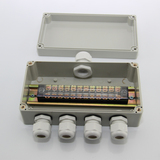 一进四出12位带端子接线盒电线分线盒机械塑料工控盒1进4出布线箱