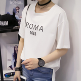 2016新款夏季女装休闲短袖T恤女学生韩国宽松简单百搭白半袖体恤
