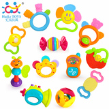 汇乐婴儿玩具0-1岁新生儿牙胶儿童早教益智摇铃组合安抚12只礼盒