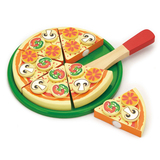 VIGA披萨饼V58499|娃娃家厨房餐具仿真蛋糕玩具过家家游戏道具