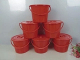 家居日用桶 塑料桶儿童玩具桶红色小水桶带盖欧式桶 工业桶美工桶