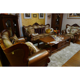 欧式布艺沙发客厅123组合家具美式古典沙发皮配布沙发实木雕刻
