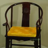 红木家具中式椅子垫 直边硬棕坐垫 锦缎滚边可拆洗 定做尺寸规格