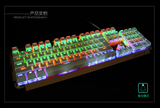 游戏狼途ZL200机械键盘台式电脑有线背光发光游戏键盘青轴104