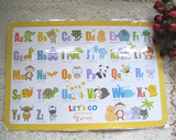 韩国产长方形软餐垫 软餐桌用垫 乘法和单词图案◆儿童用趣味餐垫