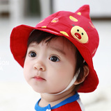 韩国宝宝帽子春秋季3-6-12个月婴儿遮阳帽小孩太阳帽公主盆帽男女