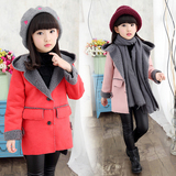 童装女童2015秋冬装新款儿童麂皮绒大衣韩版中大童加绒长袖外套潮