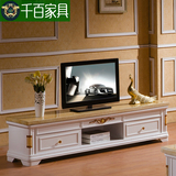 欧式大理石电视柜橡木实木家用地柜带抽屉组合客厅家具特价