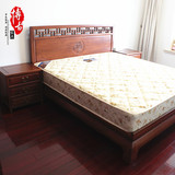 老榆木双人床 六尺大床 1.8米简约中式家具中式古典 纯实木双人床