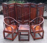 红木工艺品 家具模型微缩家具木质摆件 木雕红酸枝太师椅微型圈椅