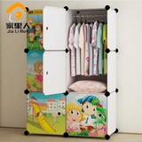 儿童单人塑料衣柜简易现代活动折叠便携式衣橱韩式树脂衣柜yigui
