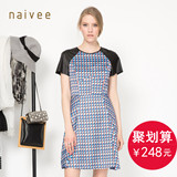 Naivee/纳薇春季专柜同步款摩登时尚几何印花连衣裙女156261818