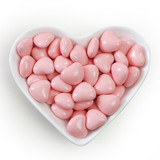 楽菋可心糖 粉色心型巧克力豆 朱古力MM豆 创意喜糖（代可可脂）
