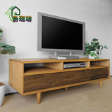 原创橡实北欧现代风格实木电视柜地柜美国简约时尚实木家具