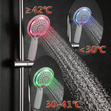 塑料LED数字显示温控花洒LED花洒喷头手持淋浴头变色花洒ciencia