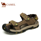 Camel骆驼男凉鞋 2016夏季新款头层牛皮包头户外休闲沙滩凉鞋男
