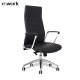 ework真皮办公椅子 旋转升降老板椅铝合金牛皮电脑椅时尚简约现代