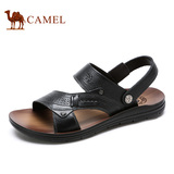 Camel/骆驼男鞋2016夏季新款清凉舒适日常休闲两穿真皮男士凉鞋子