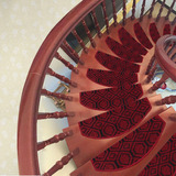 欧式楼梯垫 免胶自粘楼梯地毯 楼梯踏步垫防滑 楼梯地毯旋转转角