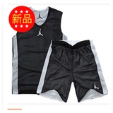新品乔丹篮球服 套装定制 两面穿男篮背心球衣涤棉吸汗印字印号