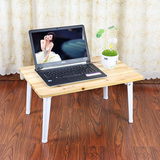 包邮松木简易懒人折叠笔记本电脑桌床上用书桌床上实木电脑写字桌