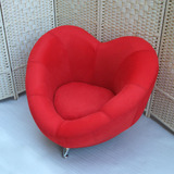 爱心懒人单人沙发椅个性时尚桃心沙发榻榻米宜家创意布艺单人椅子