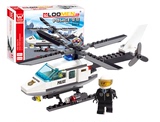 兼容乐高直升飞机 警察直升机 嘉嘉乐园 儿童 益智拼装积木玩具