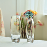 欧式透明玻璃花瓶水培富贵竹百合插花瓶创意家居装饰客厅餐桌摆件