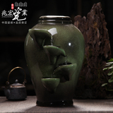 兆宏 景德镇陶瓷器 家居装饰品 办公室摆件 招财创意流水大罐