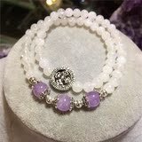 送女友礼物情人节圣诞节礼物纯天然水晶手链饰物月光石紫晶定制款