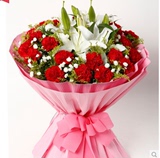 宁波市鲜花店同城送花圣诞节鲜花预定 6枝香水百合