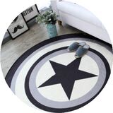 欧式个性美国队长盾牌地毯英伦圆形客厅卧室床边地毯卡通电脑椅垫