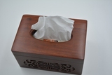 越南花梨木翻盖纸巾盒镂空雕花实木客厅纸巾筒红木中式古典抽纸盒
