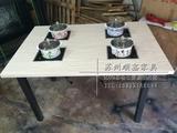 厂家直销大理石火锅桌定做多人位电磁炉烤涮一体餐桌椅