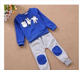 2015新款韩版男女童小孩儿童运动休闲套装春秋款234567岁包邮