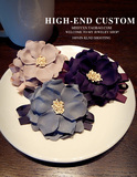 韩国进口发饰头饰山茶花发夹发卡气质时尚仿真花瓣花朵弹簧夹头花