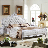 欧式床实木床双人床1.8米橡木床美式床卧室家具真皮床韩式公主床
