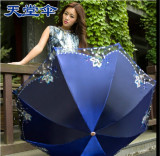 天堂伞正品专卖超强防晒防紫外线遮阳伞 太阳伞晴雨黑胶折叠雨伞