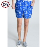 C＆A男式航海元素沙滩短裤 2016夏季新款轻薄舒适快干CA200173415
