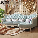 凯迪依诺欧式转角沙发真皮实木贵妃可定制简约小户型客厅组合沙发