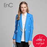EnC衣恋旗下女装修身中长款长袖显瘦休闲女小西装外套EHJK32492P