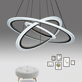 客厅大气圆形吊灯 办公室现代简约个性创意亚克力环形餐厅led灯具