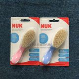 现货 德国代购 NUK婴儿梳子天然羊毛按摩头刷发梳宝宝柔软毛刷