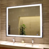 浴室防雾镜子LED灯镜欧式壁挂镜防水防雾镜子浴室方形镜子特价镜
