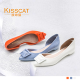KISS CAT/接吻猫2016年新款尖头平底休闲舒适低跟女鞋KA76121-56