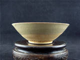 宋代景德镇窑系单色黄釉大碗 出土古瓷器包老保真 古玩古董收藏