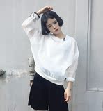 2016夏季新款韩版时尚透视性感透气欧根纱防晒衣服长袖上衣罩衫潮