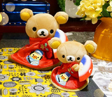 现货 全球限量日本美术博物馆Rilakkuma 轻松熊 和服舞扇公仔挂件